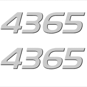 Regulator Font Boat Registration Numbers Decals Domed  Stickers (Set)