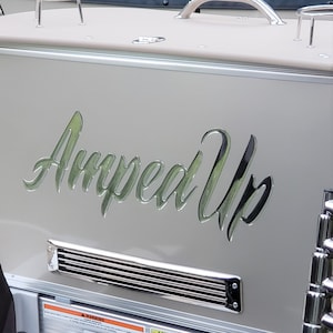 Custom Boat Decals Pontoon Name Raised Domed