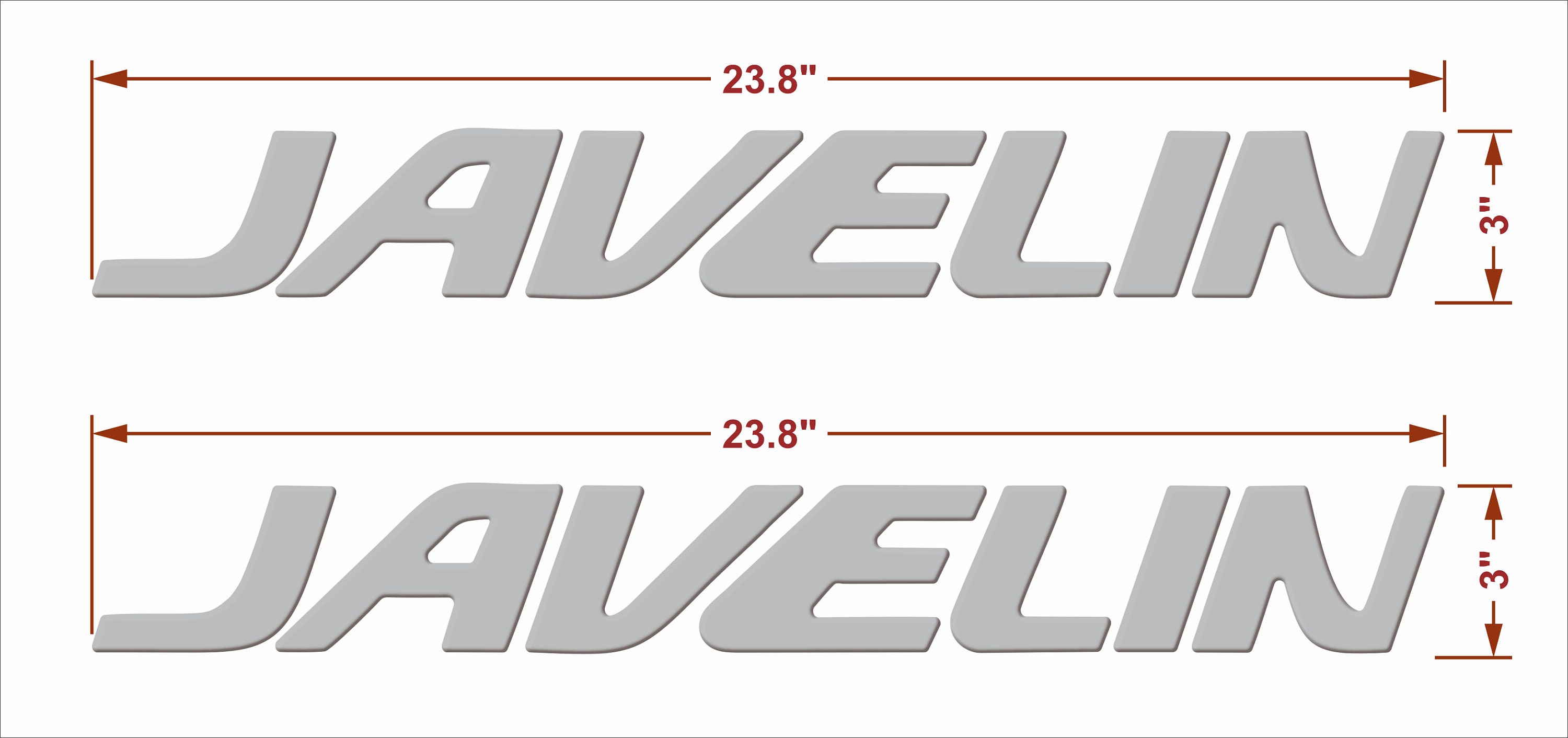 Javelin Boat Emblem Domed Boat Decals Stickers set Etsy