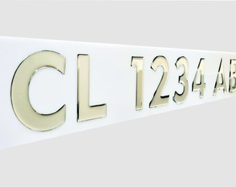 Boat Registration Numbers Domed Decals Stickers (Set)
