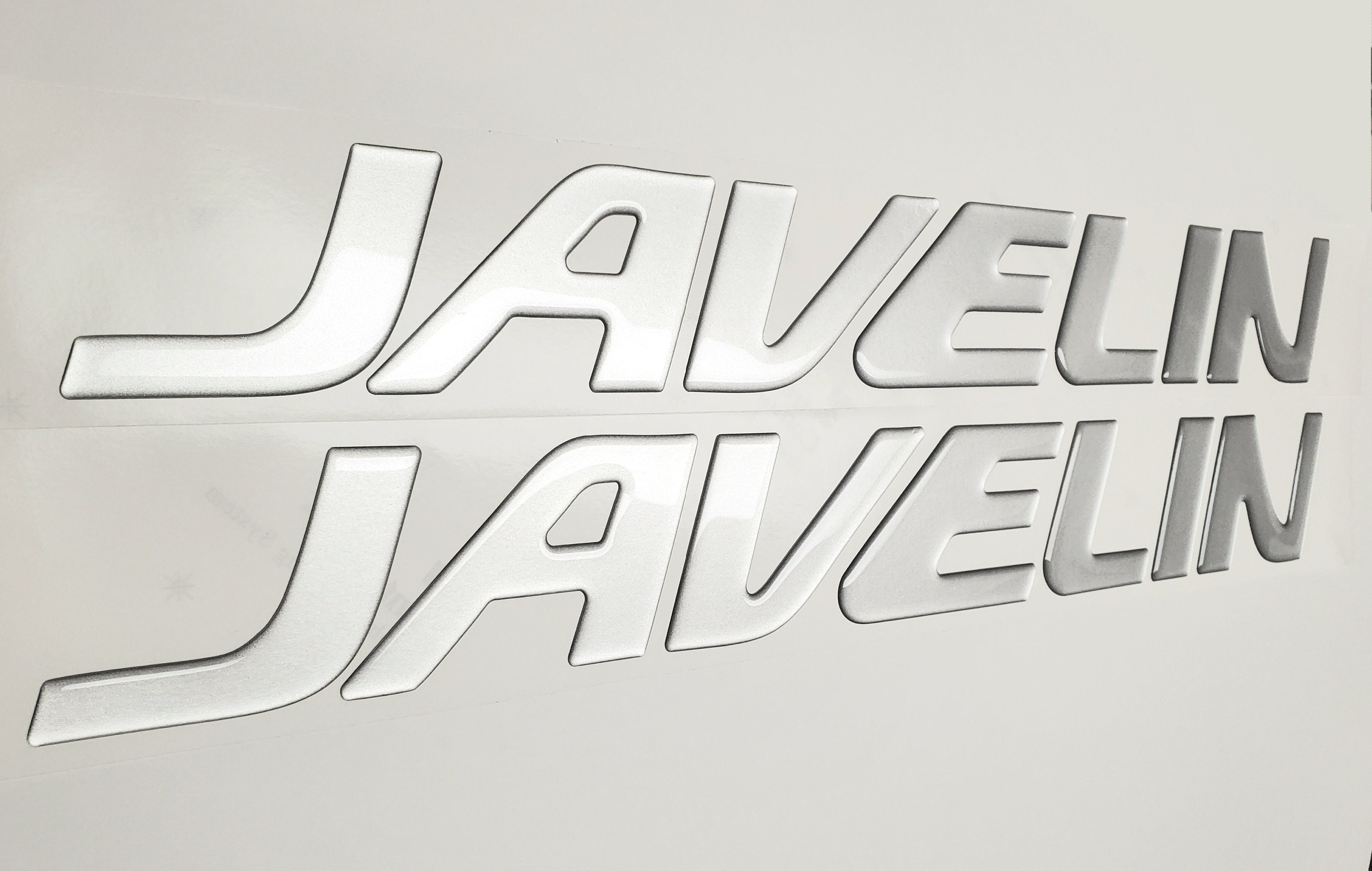 Javelin Boat Emblem Domed Boat Decals Stickers set Etsy