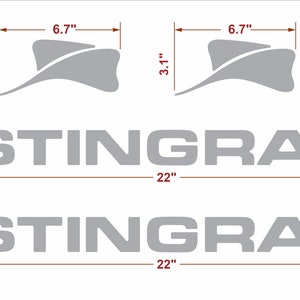 Stingray Boat Emblems Chrome Domed Decals Stickers (set) - Etsy
