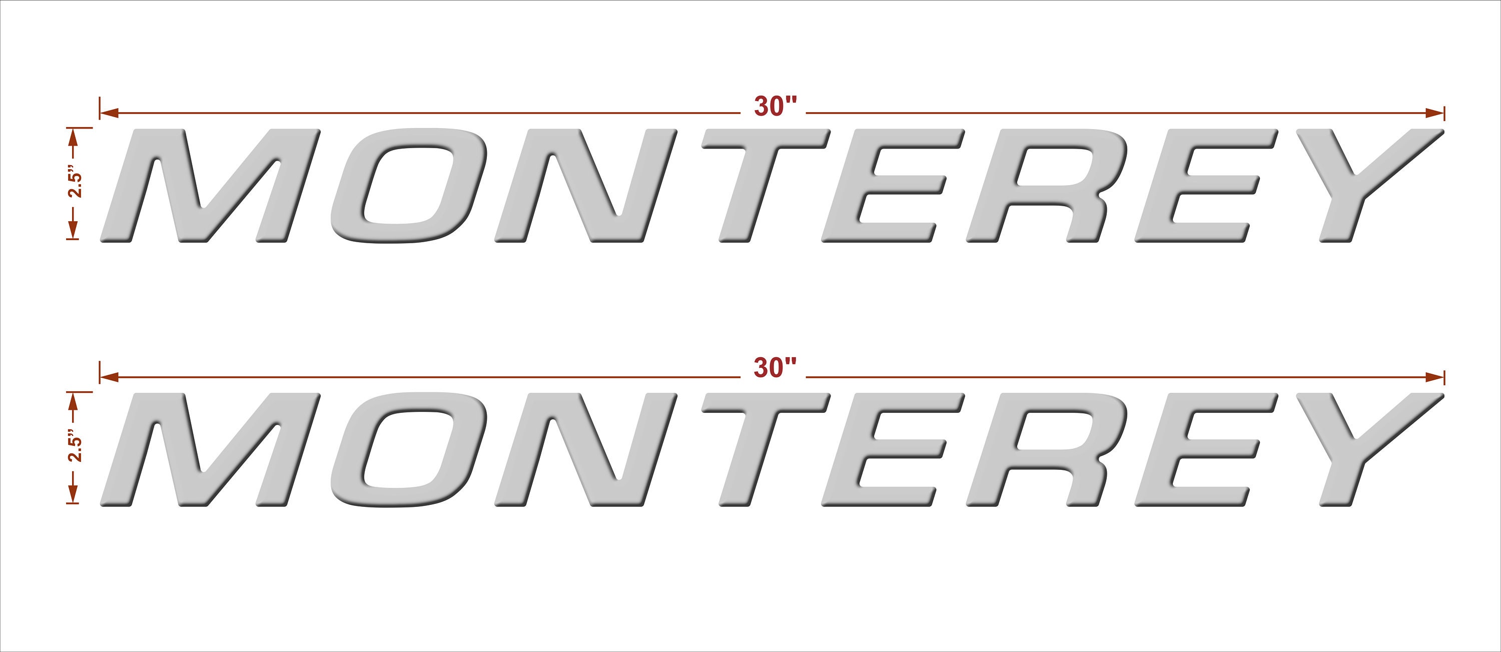 Monterey Boat Emblem Domed Decals Stickers set Etsy
