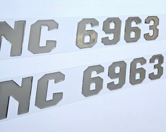 Pathfinder Font Boat Registration Numbers Decals Domed  Stickers (Set of two)