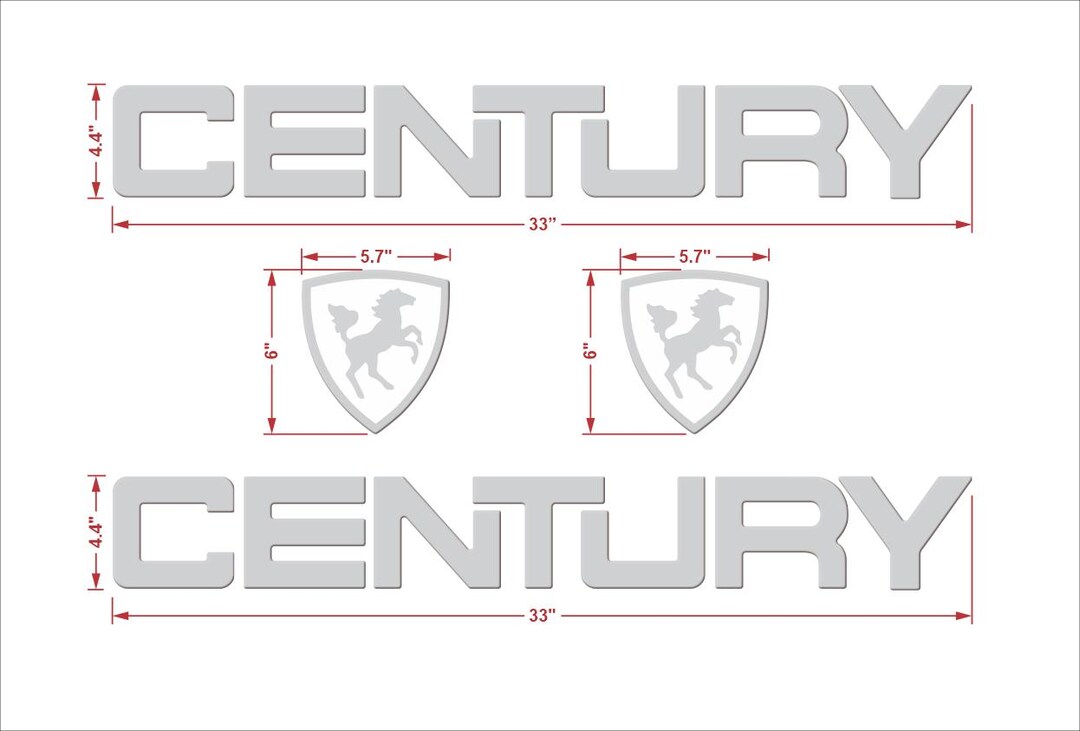 Bot Emblems Century Boat Emblems Domed Decals Stickers set - Etsy