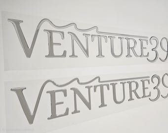 Venture 39 34 Emblem Domed Decals Stickers (Set of two)