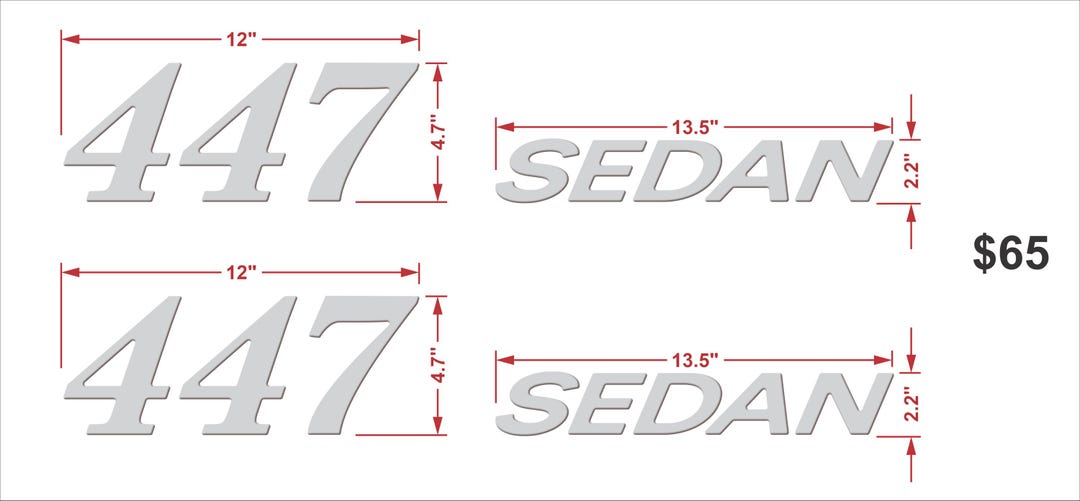 447 Sedancustom Domed Decals Stickers - Etsy