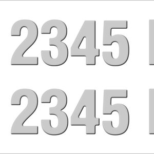 Yamaha Font Boat Registration Numbers Decals Domed  Stickers (Set of two)
