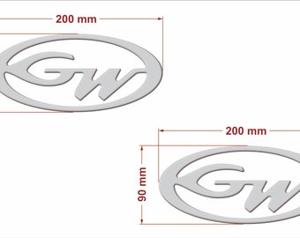 Grady White Boat Emblem Domed Decals Stickers (Set of two)
