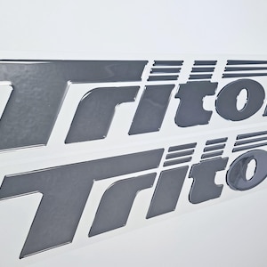 Triton Boat Emblem Domed Decals Stickers (set of two)
