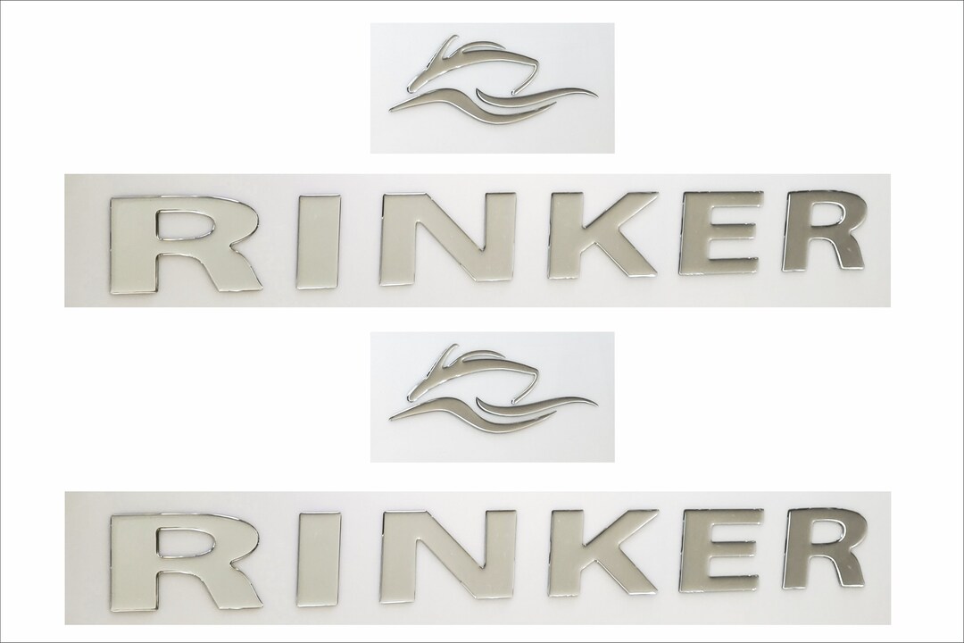 Rinker Boat Emblems 25 Domed Decals Stickers set Etsy
