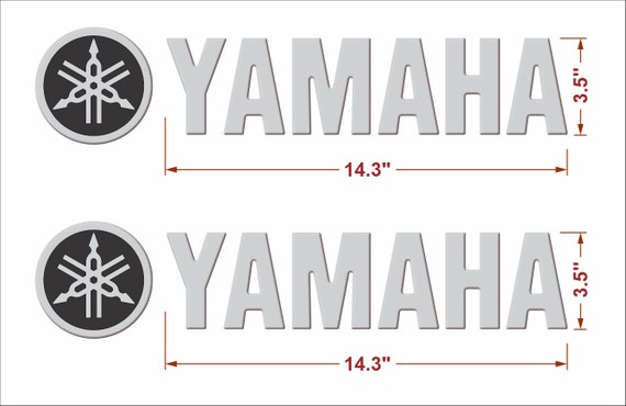 Yamaha Emblem Domed Decals Stickers (Set of two)