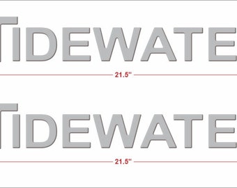 Tidewater Emblem  Boat Domed Decals Stickers (Set)