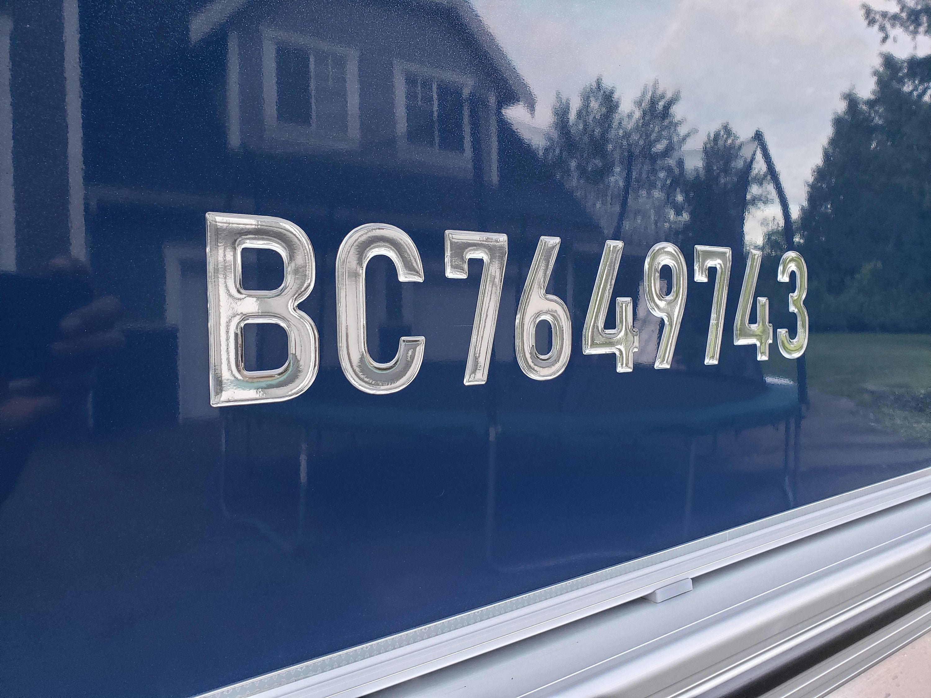 Pontoon Boat Decal Registration Number Domed set Stickers Etsy