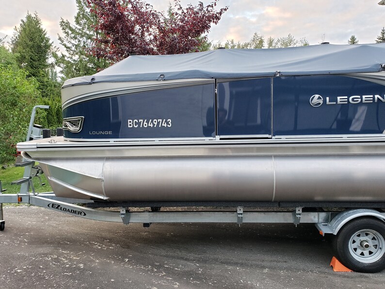 Pontoon Boat Decal Registration Number Domed set Stickers Etsy