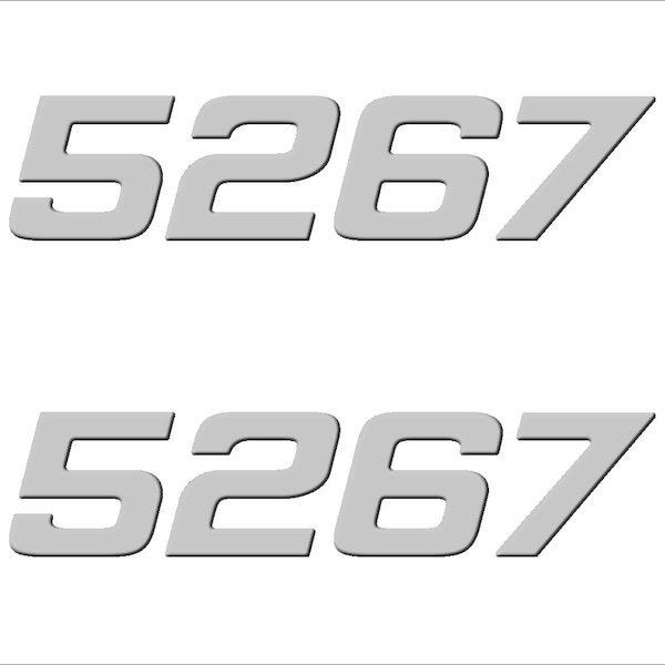 MasterCraft Font Boat Registration Numbers Decals Domed  Stickers (Set)