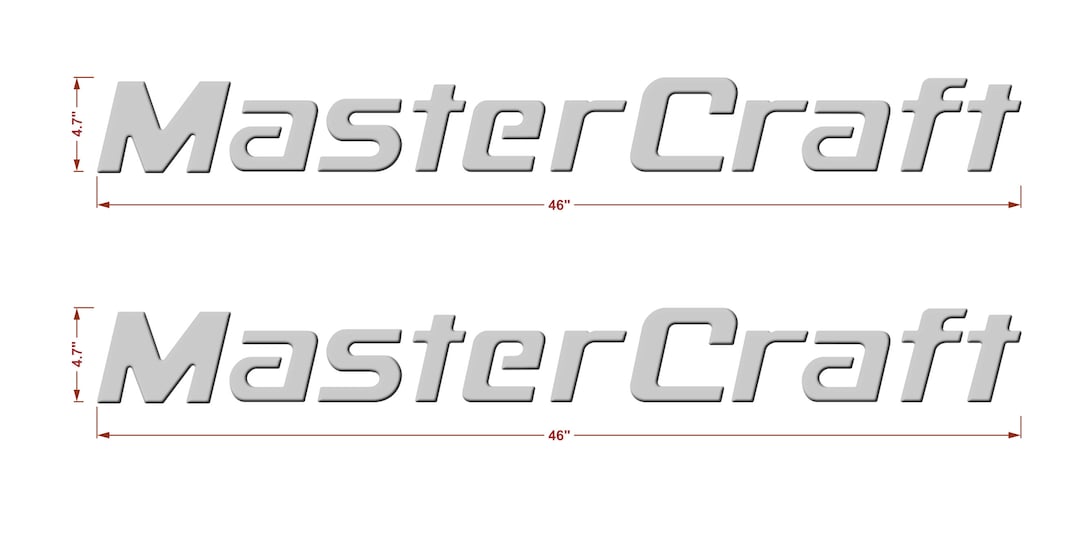 Mastercraft Boat Emblem Domed Decals Stickers set of Two Etsy