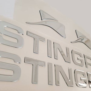 Stingray Boat Emblems  Chrome Domed Decals Stickers (Set)
