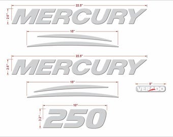 Mercury Verado Domed Decals