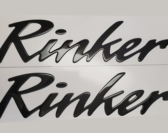 Rinker 23" Boat Emblems Domed Boat Decals Stickers (Set)