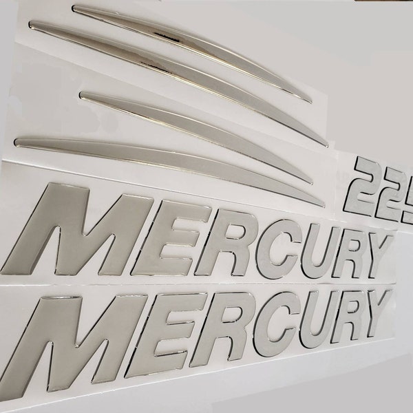 Mercury Verado Emblem  Domed Decals Stickers (Set)