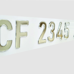 Boat Registration Numbers Raised Domed Decal  (Set)