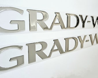 Grady White Boat Emblem Domed Decals Stickers (Set of two)