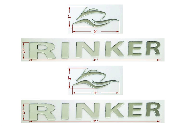 Rinker Boat Emblems Domed Decals Stickers (set) - Etsy