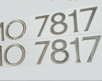 Bennington Font Boat Registration Numbers Decals Domed  Stickers (Set)