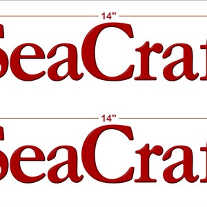 Sea Craft Boat Emblem Domed Boat Decals Stickers (Set)