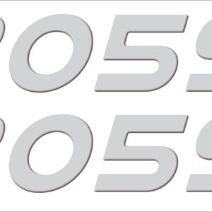 Custom Sea Born Font Boat Registration Numbers Domed Decals Stickers (Set)