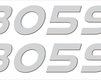 Custom Sea Born Font Boat Registration Numbers Domed Decals Stickers (Set)