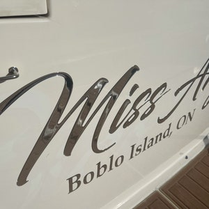 Custom Boat Name Raised Domed Decals 