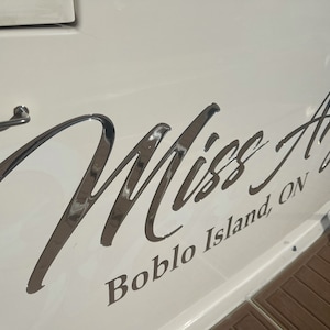 Custom Boat Name Raised Domed Decals