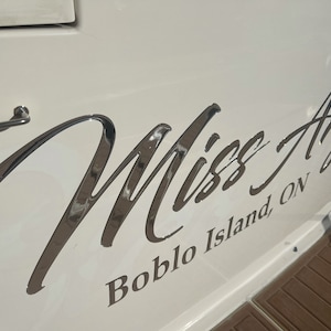 Custom Boat Name Raised Domed Decals 