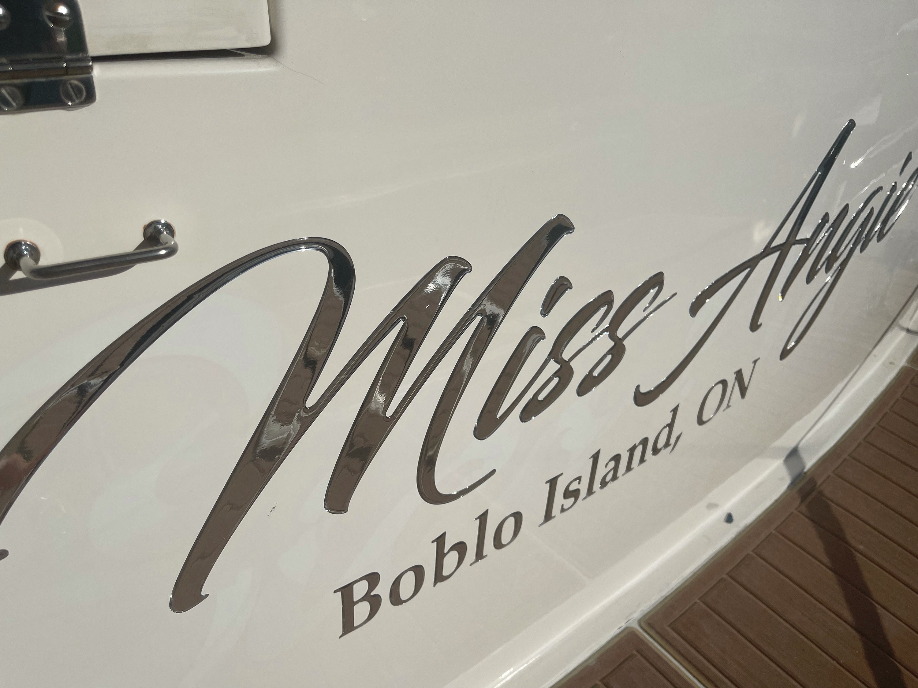 Custom Boat Name Raised Domed Decals 