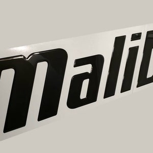 Malibu Boat Emblems Domed Boat Decals Stickers (Set)
