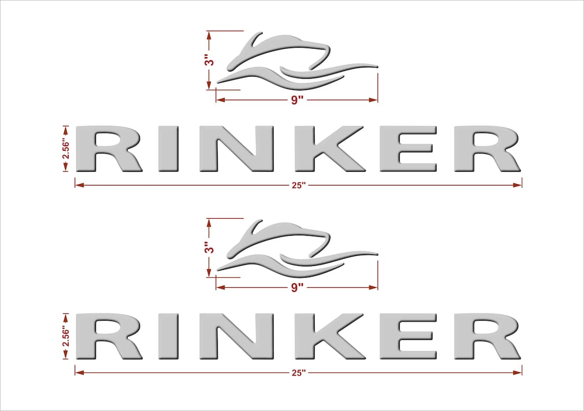 Rinker Boat Emblems 25