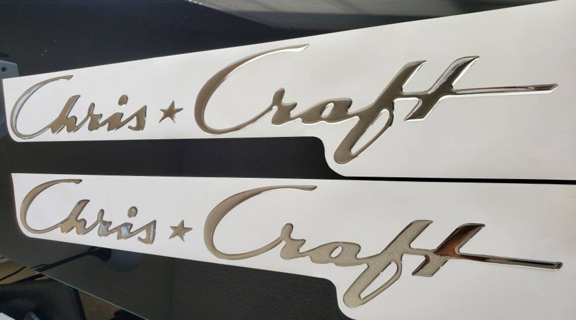 Chris Craft Boat Emblems 28 Domed Decals set Etsy UK