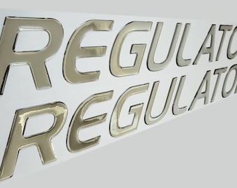 Regulator Boat Emblem  Domed Decals Stickers (Set)
