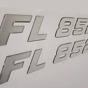Font Boat Registration Numbers Decals Domed  Stickers (Set)