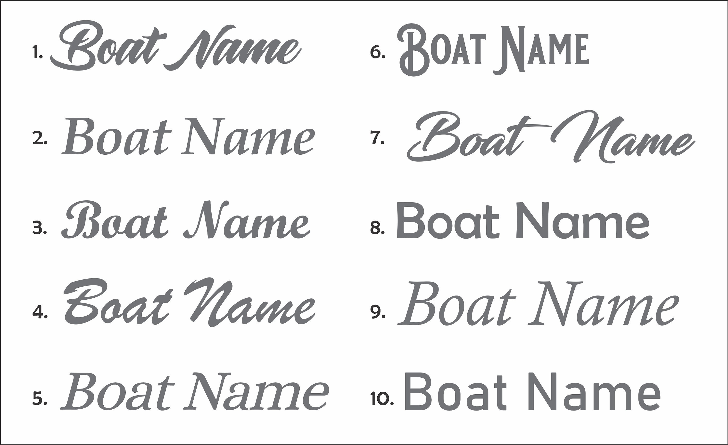 Custom Boat Name Raised Domed Decals Etsy