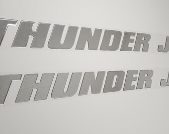 Thunder Jet Boat Emblem Domed Decals Stickers