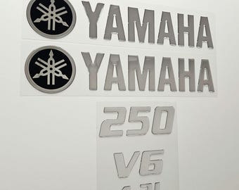 Yamaha V6 4.2  Emblem Domed Decals Stickers (Set of two)