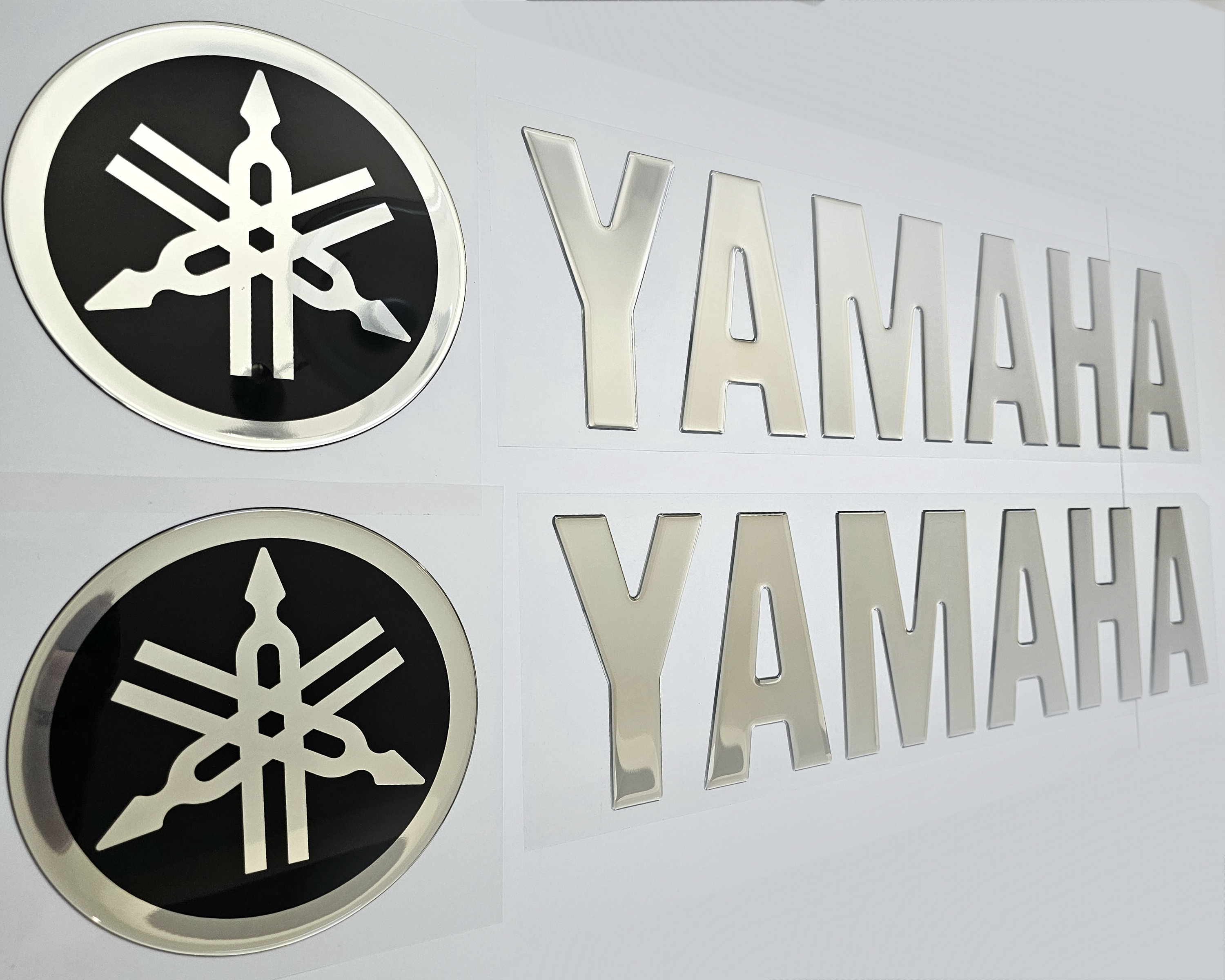 Yamaha Emblem Domed Decals Stickers (Set of two)