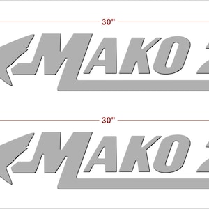 Mako 231 Boat Emblem  Domed Decals Stickers (Set)