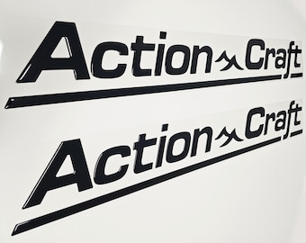 Action Craft Boat Emblems  Domed Decals Stickers (Set)