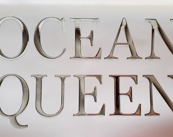 Custom Boat Name Raised Domed Decals Stickers