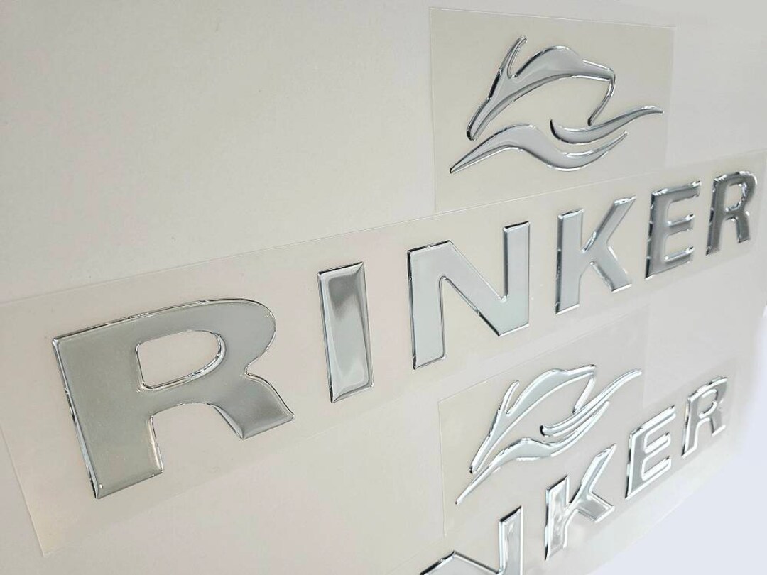 Rinker Boat Emblems 25 Domed Decals Stickers set Etsy