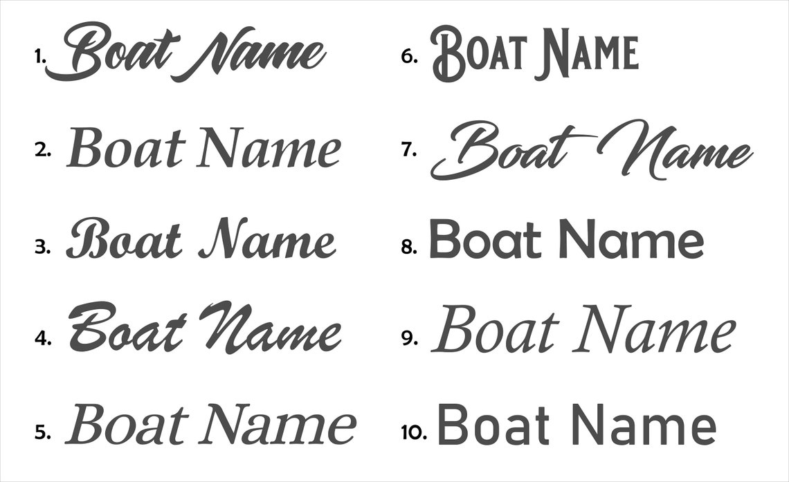 Custom Boat Decals Pontoon Name Raised Domed Etsy